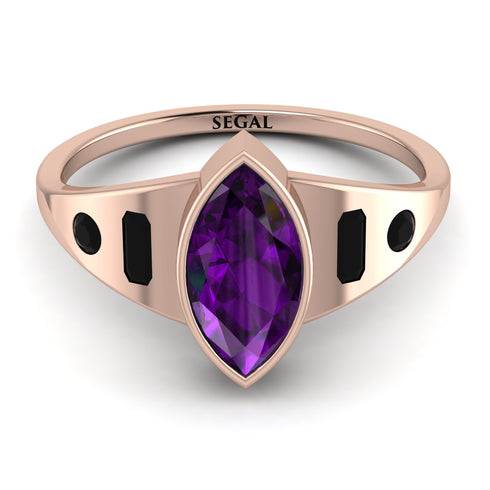 Marquise Bezel Amethyst Ring - Juliana No. 308