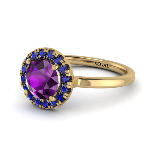 1ct Round Amethyst Engagement Ring - Natalia No. 313