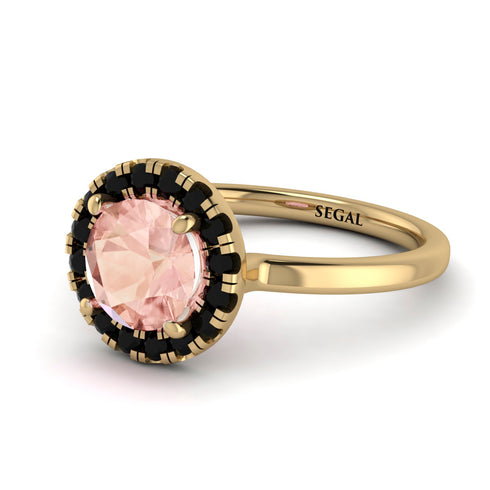 1ct Round Morganite Engagement Ring - Natalia No. 907