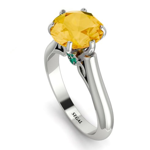 3ct Citrine Engagement Ring - June No. 606