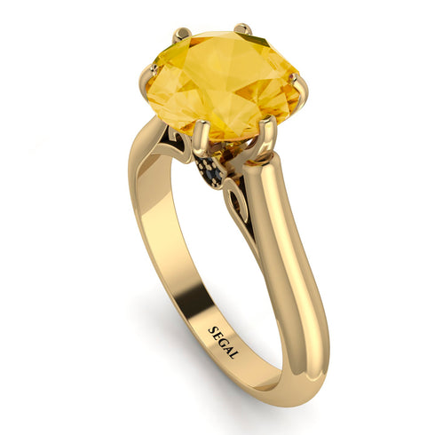 3ct Citrine Engagement Ring - June No. 607