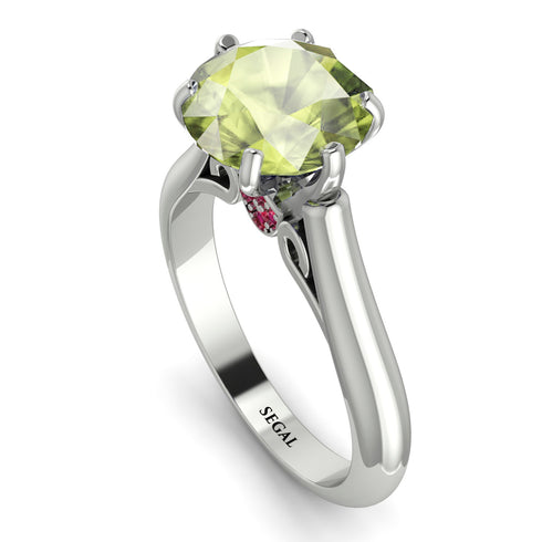 3ct Peridot Engagement Ring - June No. 712