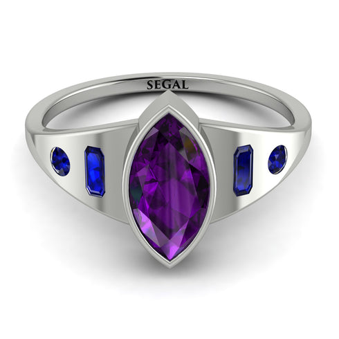 Marquise Bezel Amethyst Ring - Juliana No. 315