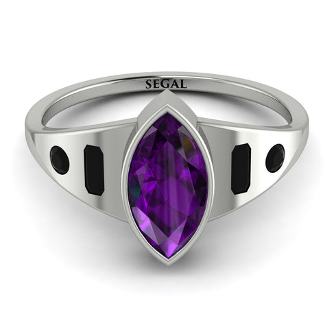 Marquise Bezel Amethyst Ring - Juliana No. 309