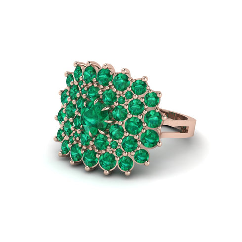 Emerald Enchanted Midnight Radiance Fashion Ring - Jacqueline No. 20