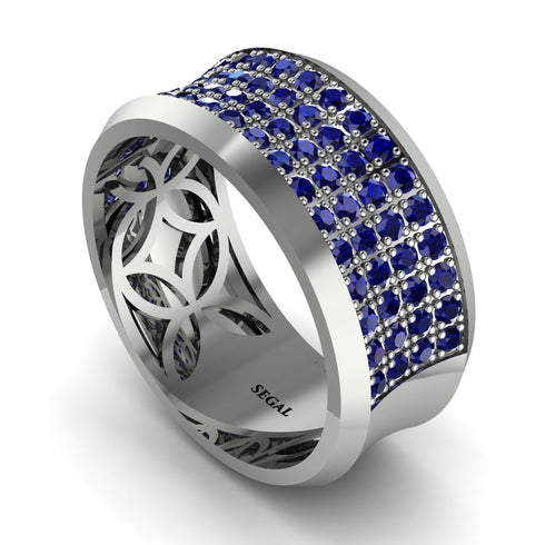 Sapphire Filigree Pave Band - Briar No. 15