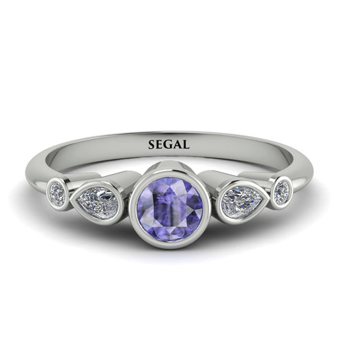 Bezel Symmetrical Tanzanite Ring - Ivy No. 203