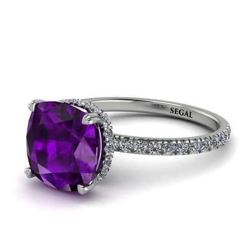 Cushion Hidden Amethyst Ring - Nova No. 303