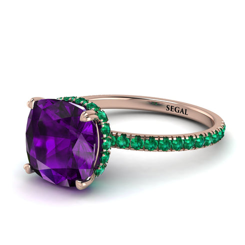 Cushion Hidden Amethyst Ring - Nova No. 305