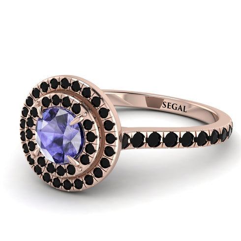 Double Halo Tanzanite Ring - Zoey No. 208