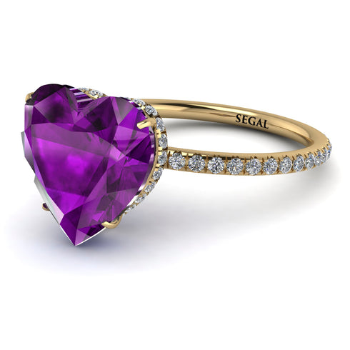 Heart Shape Amethyst Ring - Noelle No. 301