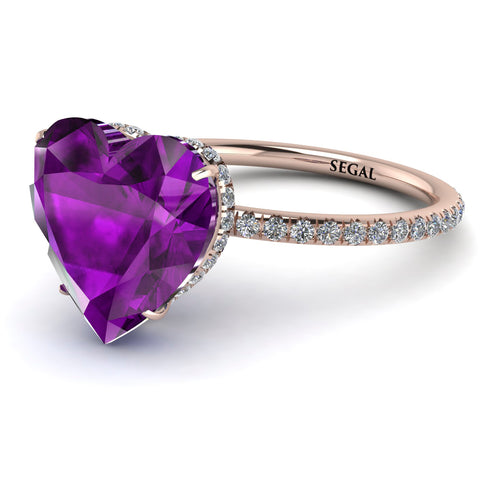 Heart Shape Amethyst Ring - Noelle No. 302