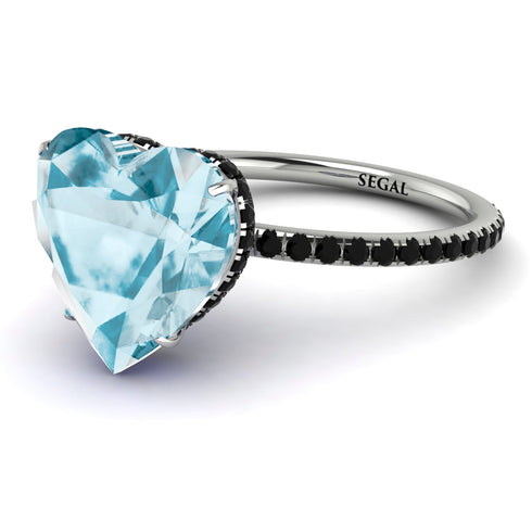 Heart Shape Aquamarine Ring - Noelle No. 409