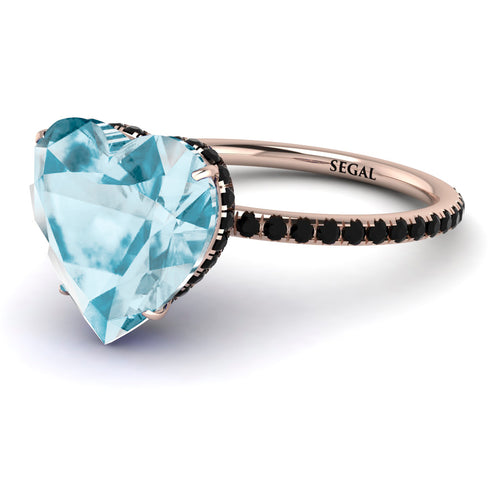 Heart Shape Aquamarine Ring - Noelle No. 408