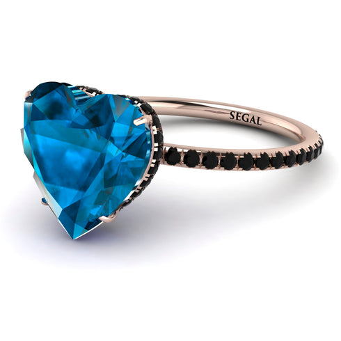 Heart Shape Blue Topaz Ring - Noelle No. 508