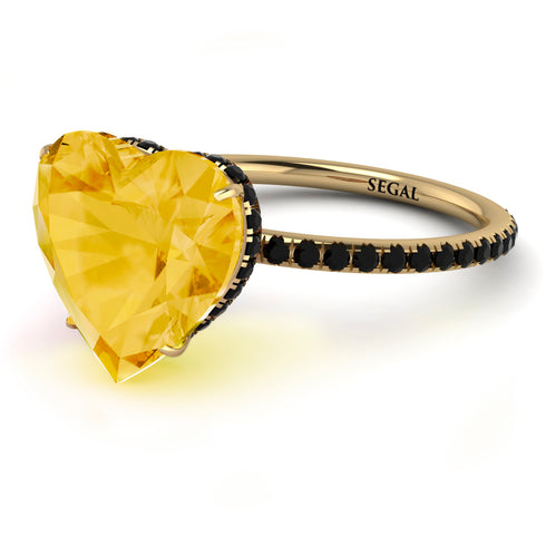 Heart Shape Citrine Ring - Noelle No. 607