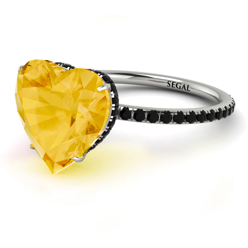 Heart Shape Citrine Ring - Noelle No. 609