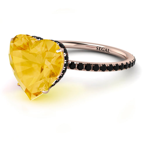 Heart Shape Citrine Ring - Noelle No. 608