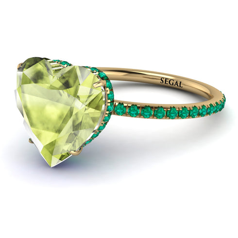 Heart Shape Peridot Ring - Noelle No. 704