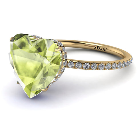 Heart Shape Peridot Ring - Noelle No. 701