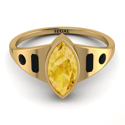 Marquise Bezel Citrine Ring - Juliana No. 607