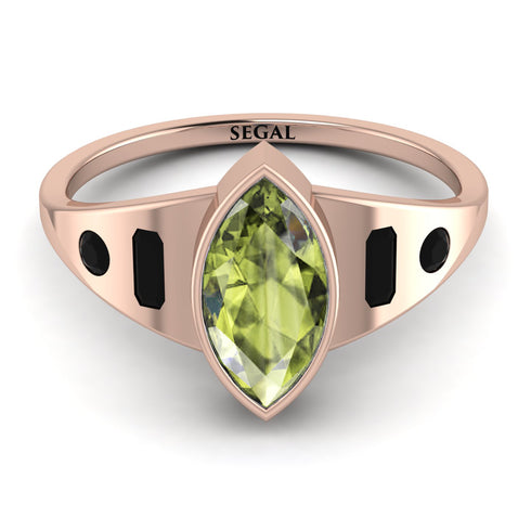 Marquise Bezel Peridot Ring - Juliana No. 708