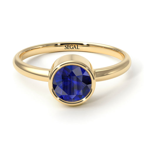 Solitaire Bezel Sapphire Ring - Emerson No. 13