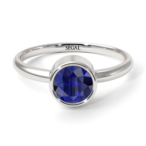 Solitaire Bezel Sapphire Ring - Emerson No. 15