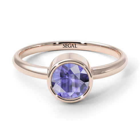 Solitaire Bezel Tanzanite Ring - Emerson No. 202