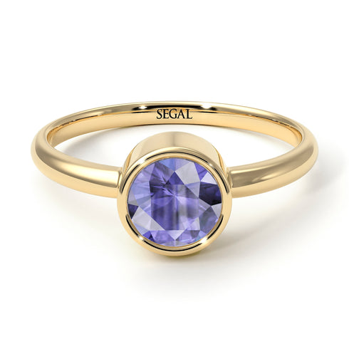 Solitaire Bezel Tanzanite Ring - Emerson No. 201