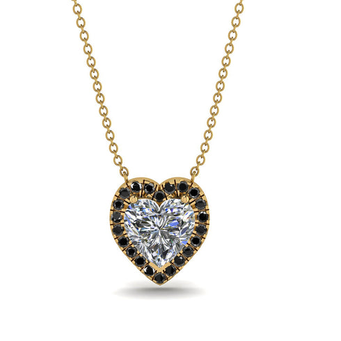 4.7Ct Diamond Halo Heart Necklace - Jaylene No. 31