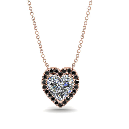 4.7Ct Diamond Halo Heart Necklace - Jaylene No. 32