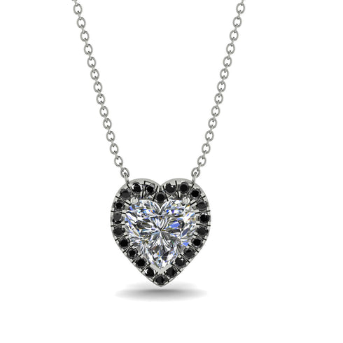 4.7Ct Diamond Halo Heart Necklace - Jaylene No. 33