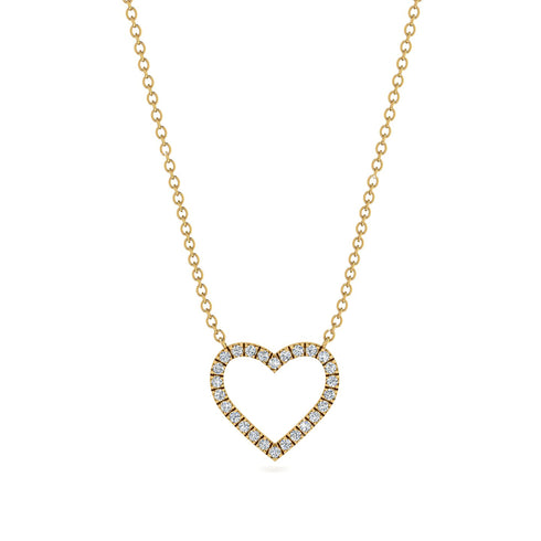 Heart Shaped Diamond Necklace - Marie No. 1