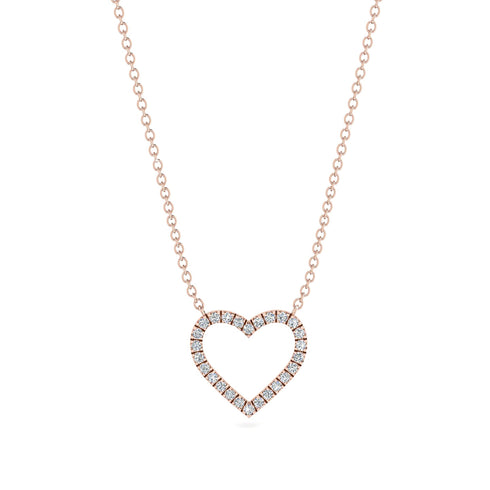 Heart Shaped Diamond Necklace - Marie No. 2