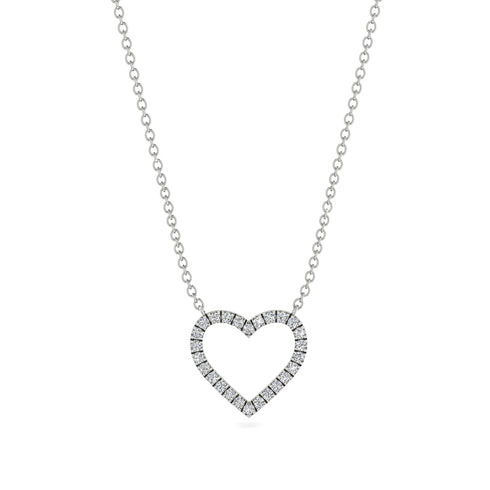 Heart Shaped Diamond Necklace - Marie No. 3