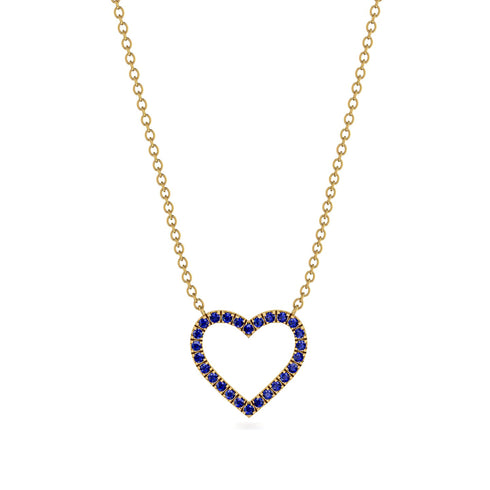 Heart Shaped Sapphire Necklace - Marie No. 13