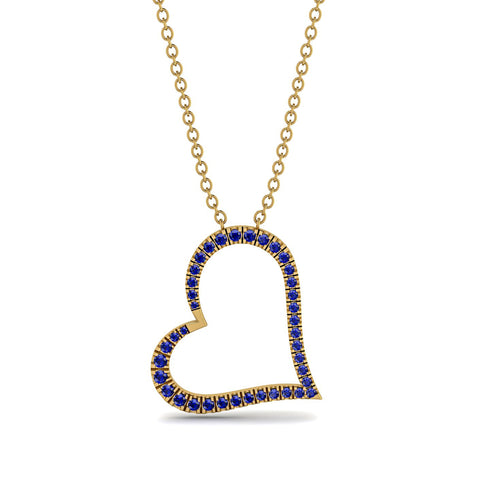 Sapphire Heart Necklace - Claudia No. 13