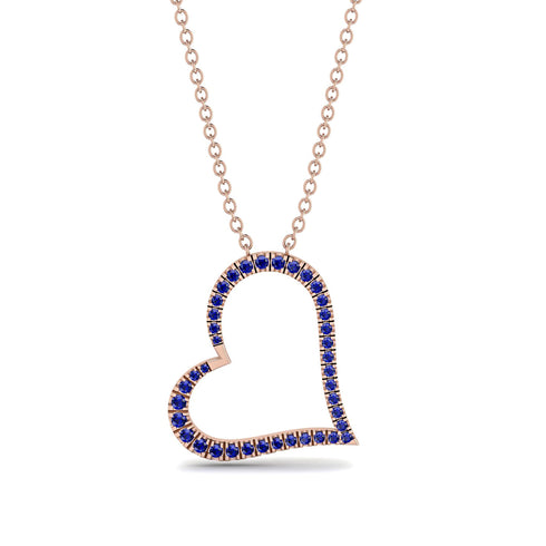 Sapphire Heart Necklace - Claudia No. 14