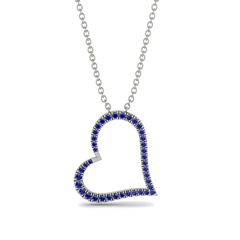 Sapphire Heart Necklace - Claudia No. 15