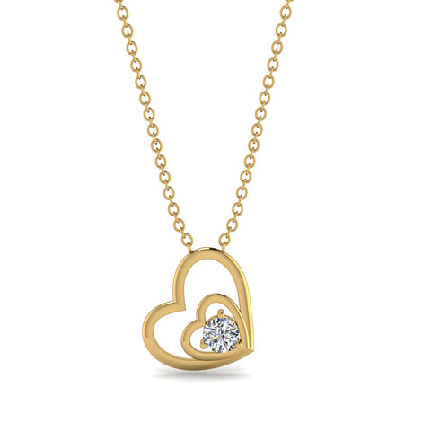 Two Hearts Diamond Necklace - Dana No. 1