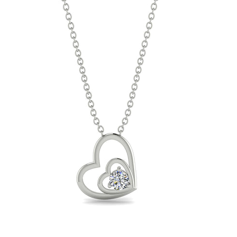 Two Hearts Diamond Necklace - Dana No. 3