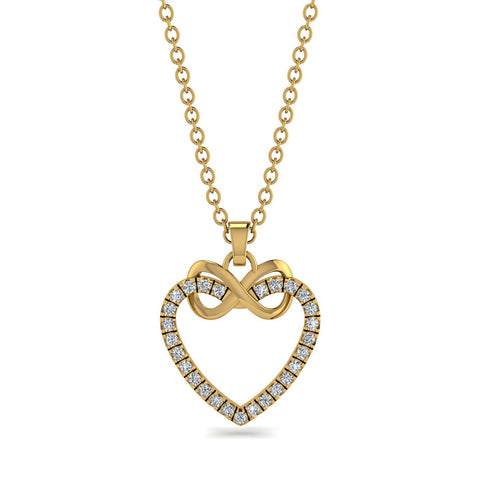 Infinity Heart Diamond Necklace - Mollie No. 1