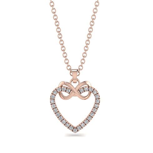 Infinity Heart Diamond Necklace - Mollie No. 2