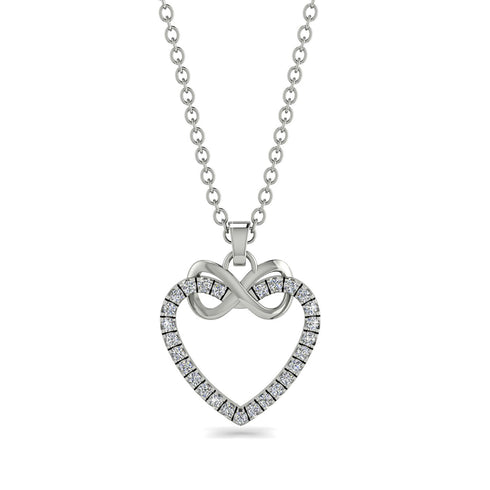 Infinity Heart Diamond Necklace - Mollie No. 3