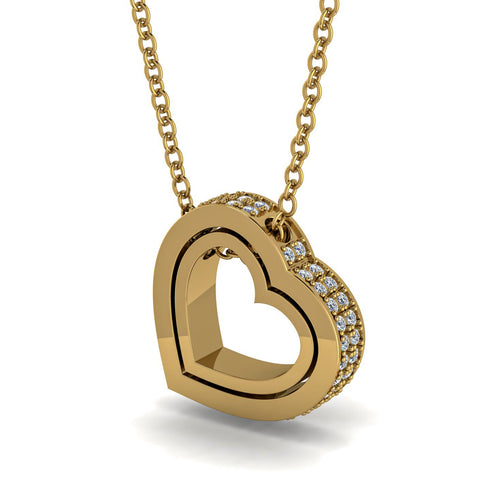 Hidden Diamonds Heart Pendant - Kristen No. 1