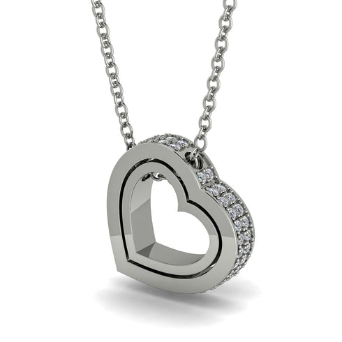 Hidden Diamonds Heart Pendant - Kristen No. 3