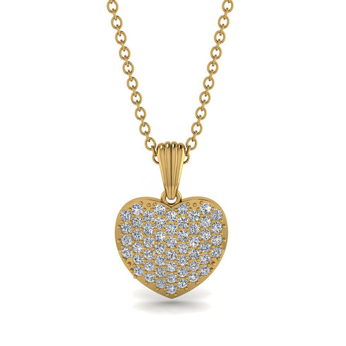 Diamond Pave Heart Pendant - Yasmin No. 1