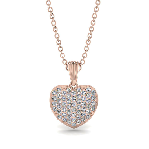 Diamond Pave Heart Pendant - Yasmin No. 2