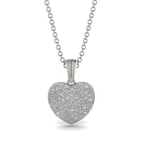 Diamond Pave Heart Pendant - Yasmin No. 3